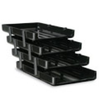 BANDEJA PAPELERA 4 ISOSP PLASTICA OFICIO CON BISAGRA   440