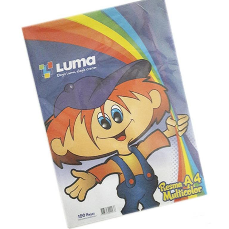 RESMA LUMA A4 MULTICOLOR x 100 HOJAS