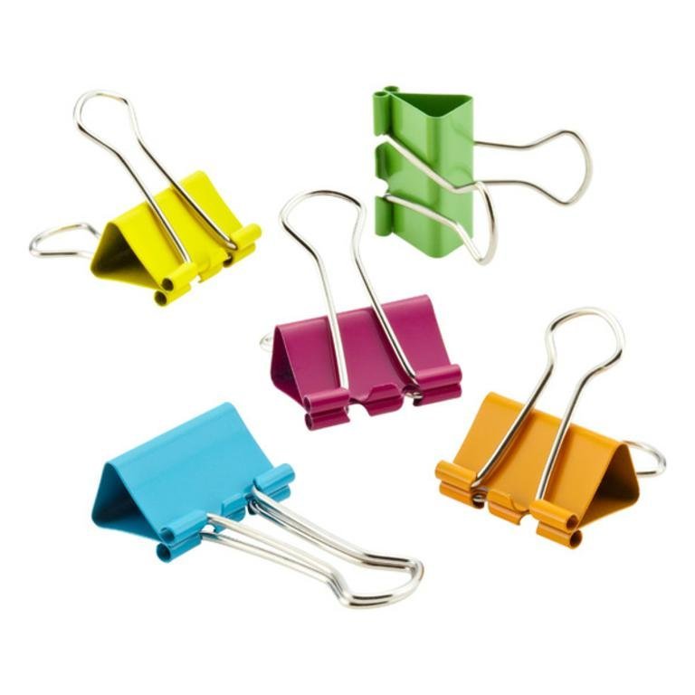 APRIETAPAPEL BINDER CLIP 41 MM COLOR CAJA x 12 U