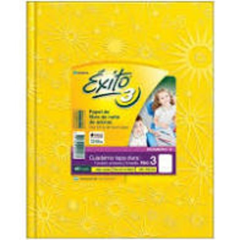 CUADERNO EXITO E3 TAPA DURA 100 HOJAS FORRADO AMARILLO