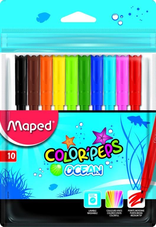 MARCADOR MAPED COLOR PEPS OCEAN x 10        845724