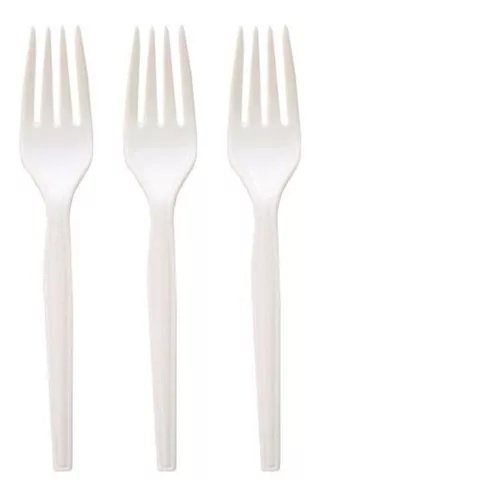 TENEDOR PLASTICO BLANCO x 50 UNIDADES