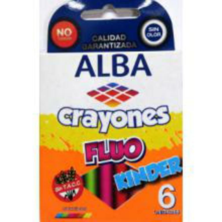 CERA ALBA KINDER FLUO X  6 COLORES