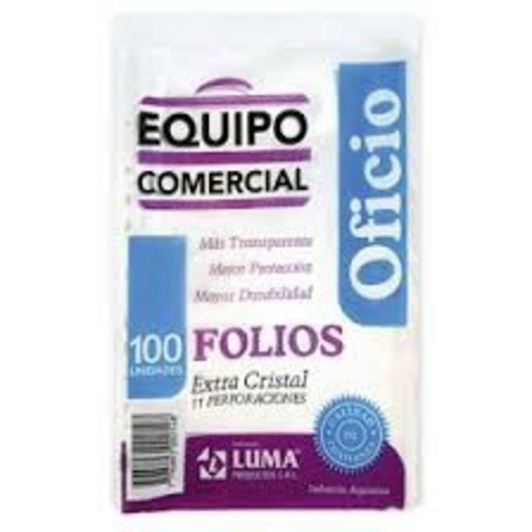 FOLIO OFICIO  x 100 U PP EQUIPO COMERCIAL LUMA