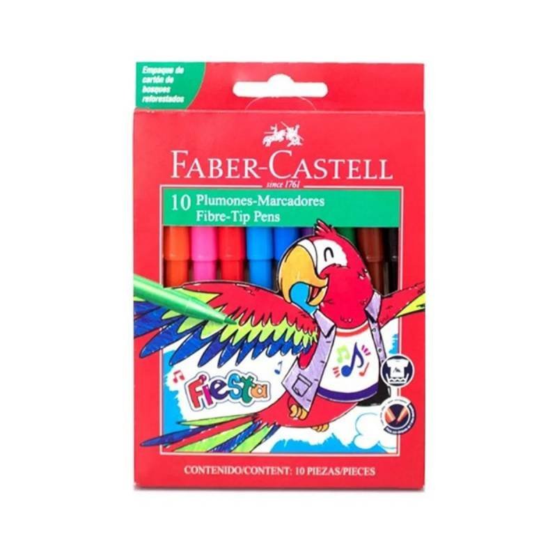 MARCADOR FABER CASTELL X 10 ESCOLAR         555310