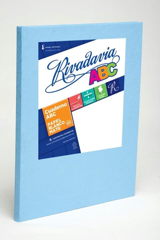 CUADERNO RIVADAVIA ABC 98 HOJAS 19X23.5 CELESTE RAYA