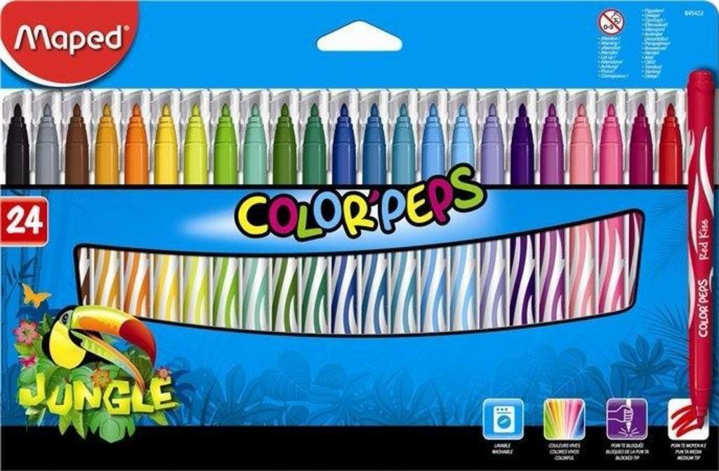 MARCADOR MAPED COLOR PEPS JUNGLE x 24       845422