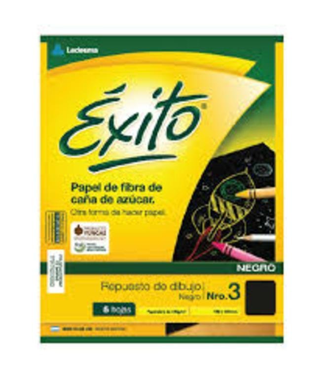 REPUESTO EXITO Nº 3 DIBUJO NEGRO x 5 HOJAS