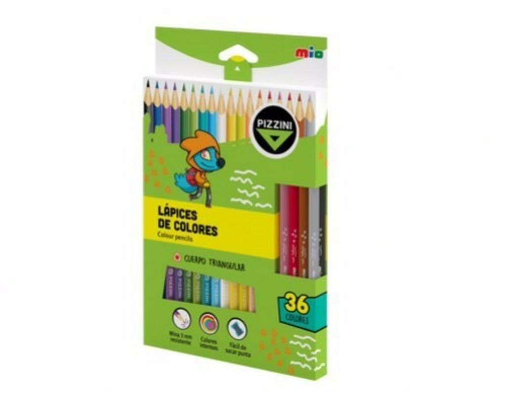 LAPIZ PIZZINI TRIANGULAR x 36 COLORES      LML2736