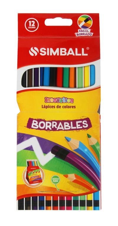LAPIZ SIMBALL INNOVATION COLOR X 12 BORRABLES