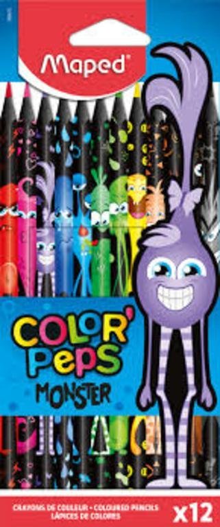 LAPIZ MAPED COLOR PEPS MONSTER x 12 COL.  862612