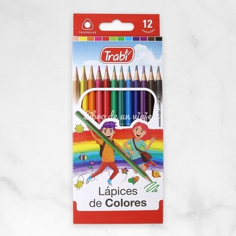 LAPIZ TRABI RESINA LARGOS x 12 COLORES