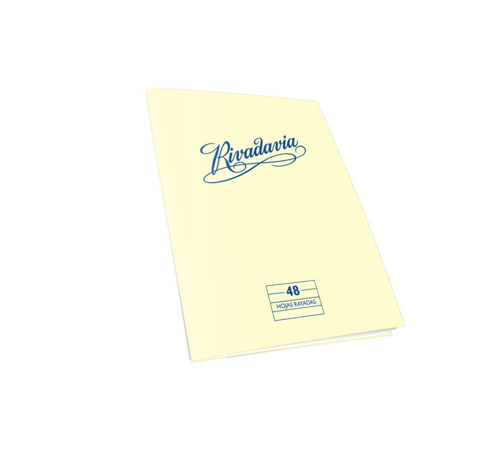 CUADERNO RIVADAVIA TAPA FLEXIBLE 48 HOJAS RAYA