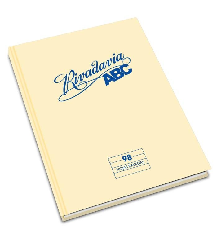 CUADERNO RIVADAVIA TAPA DURA 98 HOJAS RAYA