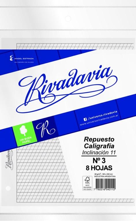 REPUESTO  RIVADAVIA Nº3 CALIGRAFIA