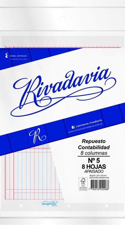 REPUESTO  RIVADAVIA Nº5 CONTABILIDAD 8 COLUMNAS