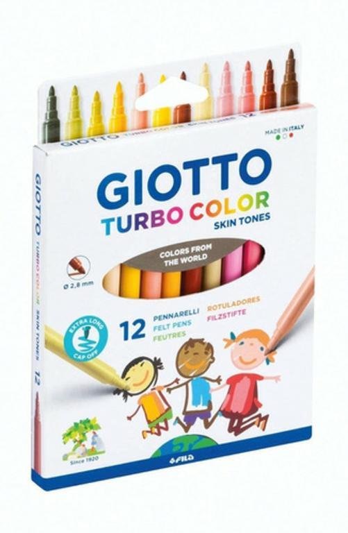 MARCADOR GIOTTO TURBO SKINTONES x 12 COLORES