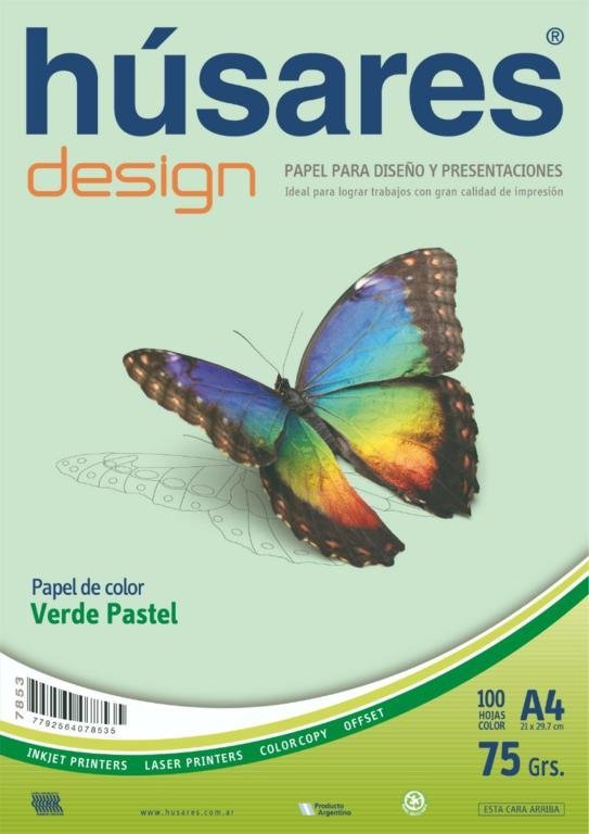 RESMA HUSARES A4 75 GRS x 100 HS VERDE    7853