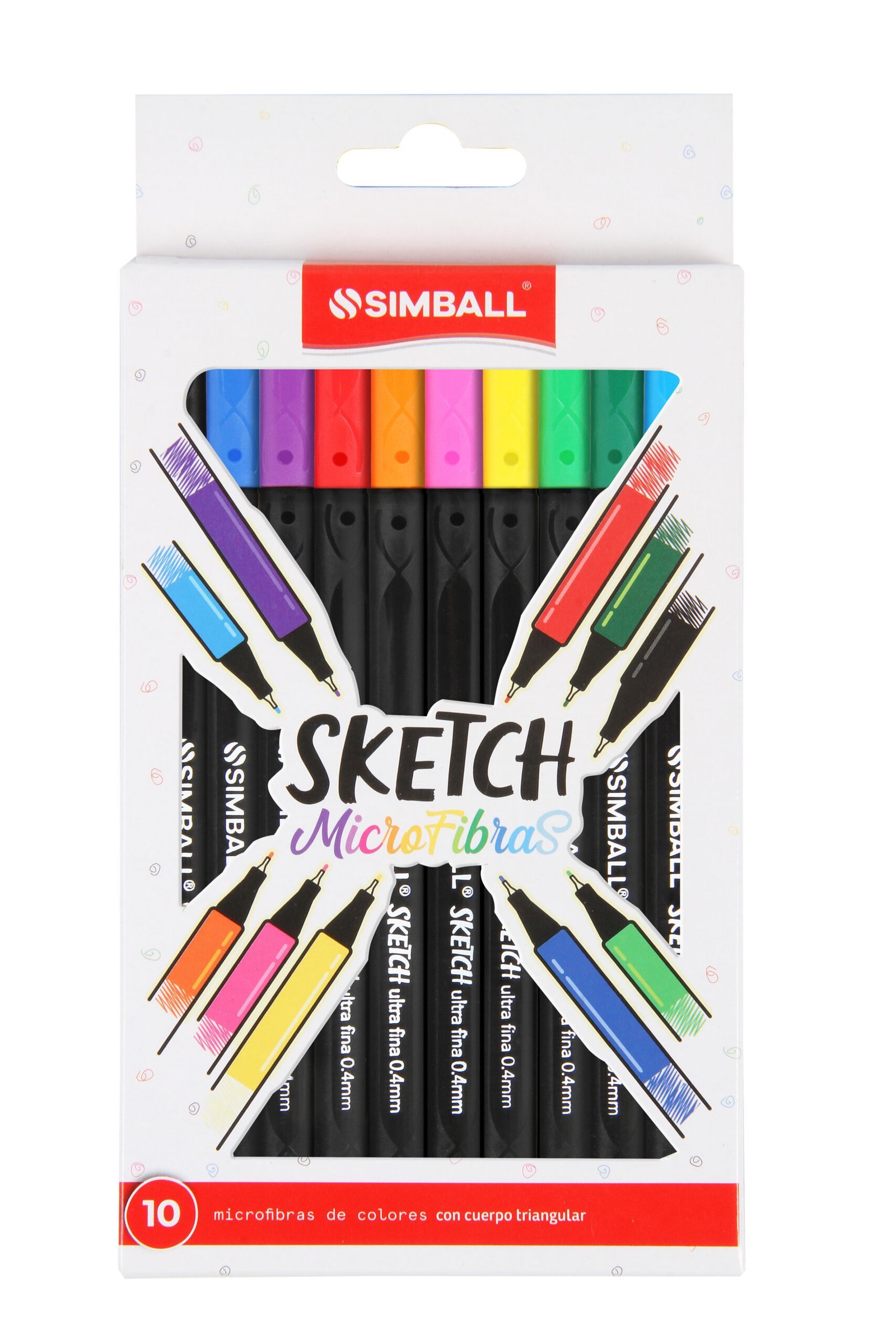 MARCADOR SIMBALL SKETCH CLASICO x 10 COLORES