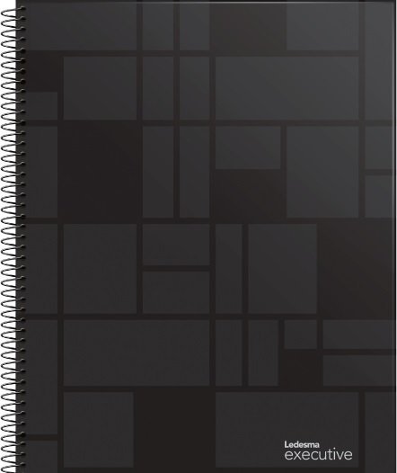 CUADERNO LEDESMA ESPIRAL 22×,29 84 H EXECUTIVE NEGRO CUADRO