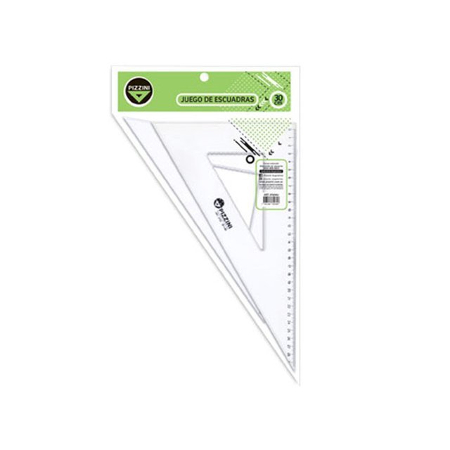 ESCUADRA PIZZINI JUEGO 30 CM 45º Y 60 º    372230J