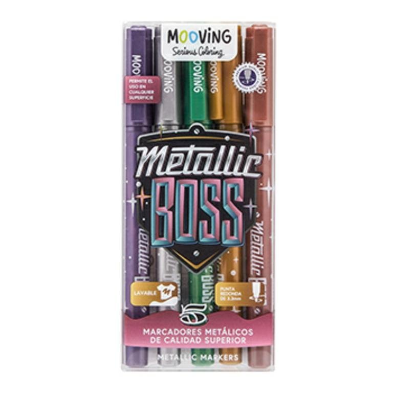 MARCADOR COLORING METALICOS x 5 COLORES 3021305