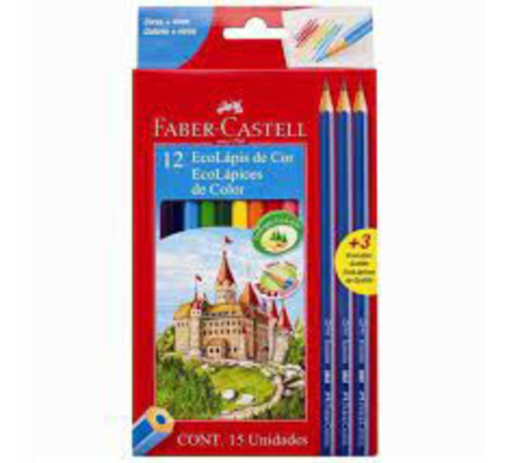 LAPIZ FABER CASTELL ECOLAPIZ x 12 + 3 GRAFITOS