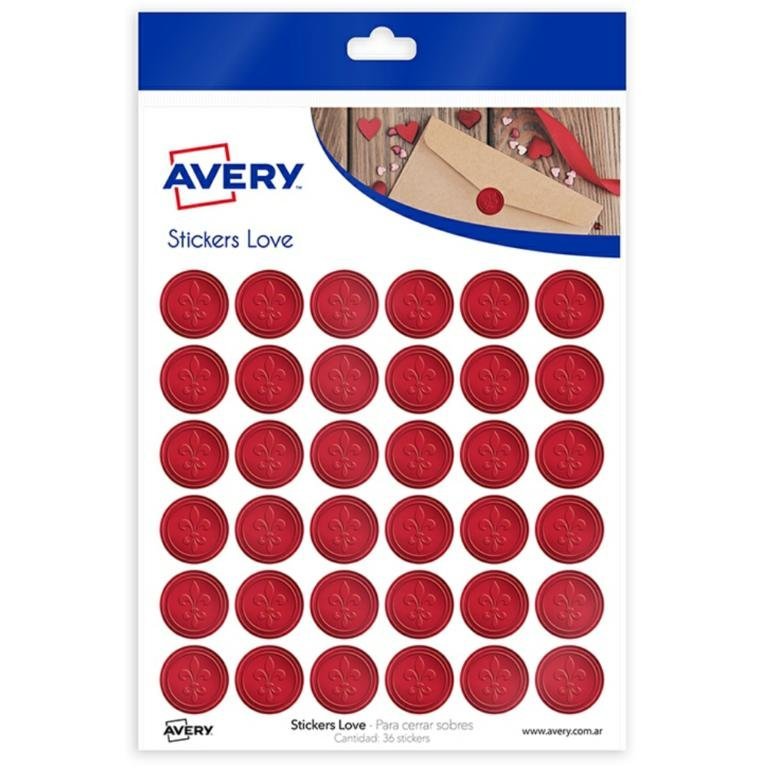 ETIQUETA AVERY LOVE LACRE 20×,20 MM         34001