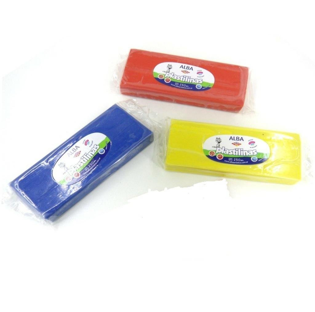 PLASTILINA ALBA CELESTE x 250 grs