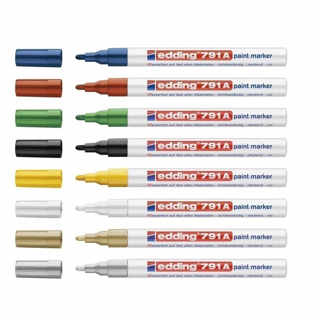 MARCADOR EDDING  791 PAINT AZUL PUNTA FINA