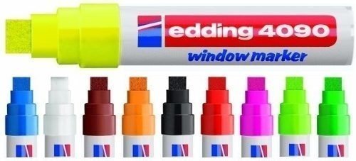 MARCADOR EDDING 4090 AMARILLO NEON CHALK TRAZO EXTRA GRUESO