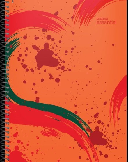 CUADERNO LEDESMA ESPIRAL 22×,29 84 H ESSENTIAL ROJO CUADRO