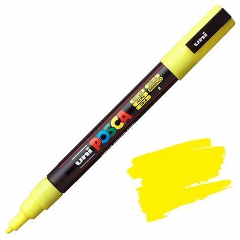 MARCADOR UNI POSCA PC-3M PUNTA MEDIA AMARILLO