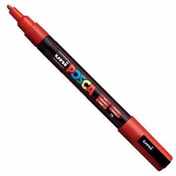 MARCADOR UNI POSCA PC-3M PUNTA MEDIA ROJO