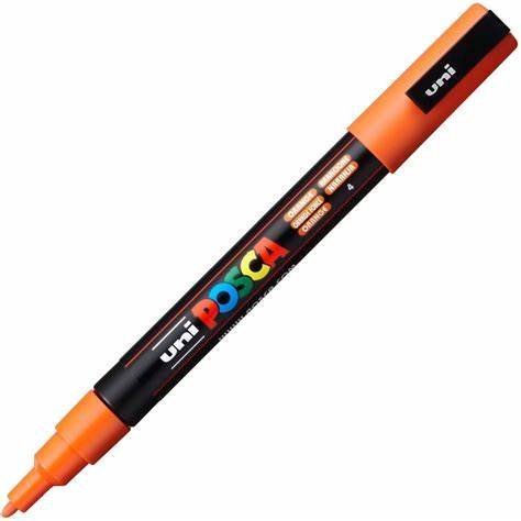 MARCADOR UNI POSCA PC-3M PUNTA MEDIA NARANJA