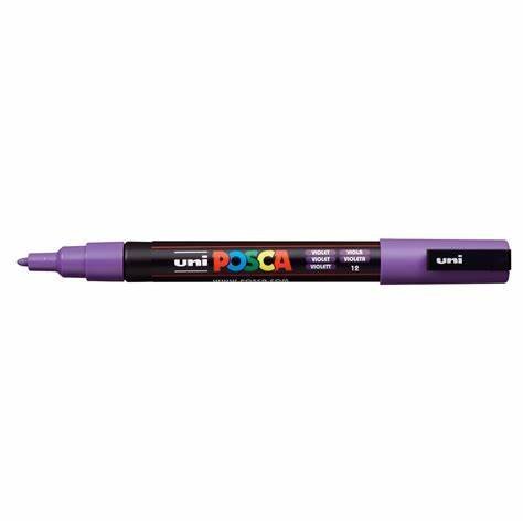MARCADOR UNI POSCA PC-3M PUNTA MEDIA VIOLETA