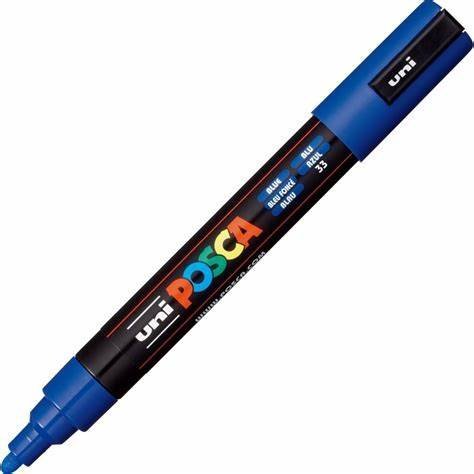 MARCADOR UNI POSCA PC-5M PUNTA GRUESA AZUL
