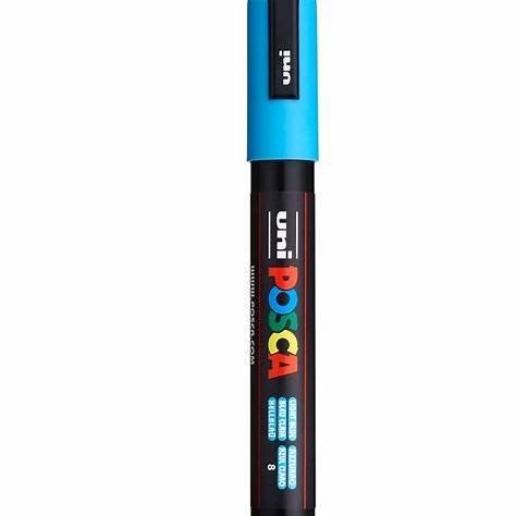 MARCADOR UNI POSCA PC-5M PUNTA GRUESA CELESTE