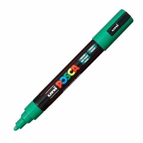 MARCADOR UNI POSCA PC-5M PUNTA GRUESA VERDE