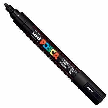 MARCADOR UNI POSCA PC-5M PUNTA GRUESA NEGRO