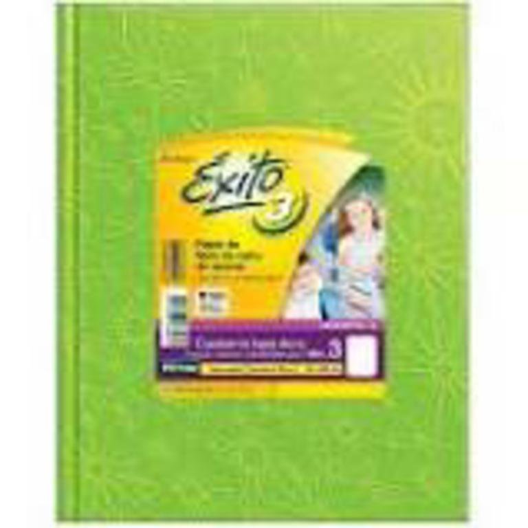 CUADERNO EXITO E3 TAPA DURA 100 HOJAS FORRADO VERDE MANZANA