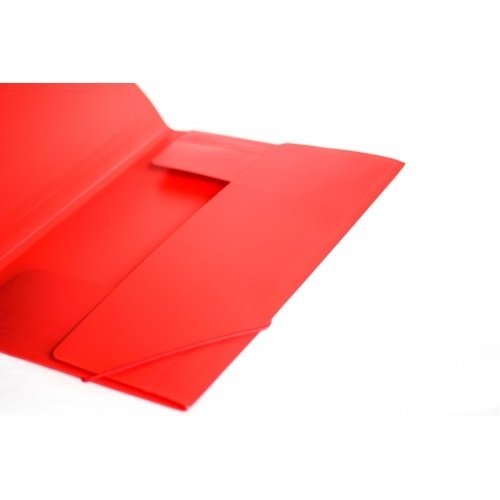 CARPETA 3 SOLAPAS PLASTICA A4 CON ELASTICO ROJO 076405