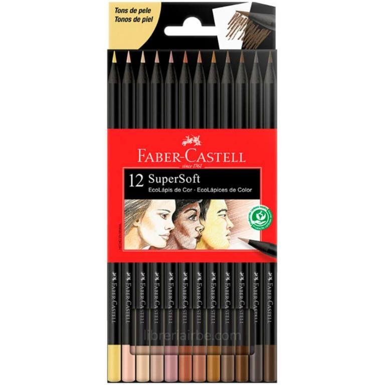 LAPIZ FABER CASTELL ECOLAPIZ SUPERSOFT x 12 PIEL