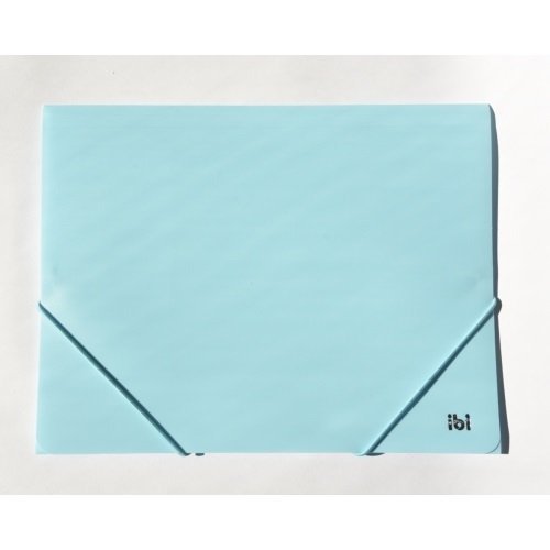 CARPETA 3 SOLAPAS PLASTICA A4 CON ELASTICO CELESTE PASTEL    076408