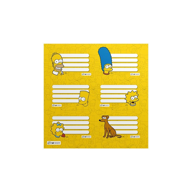 ETIQUETA ESCOLAR MOOVING SIMPSONS