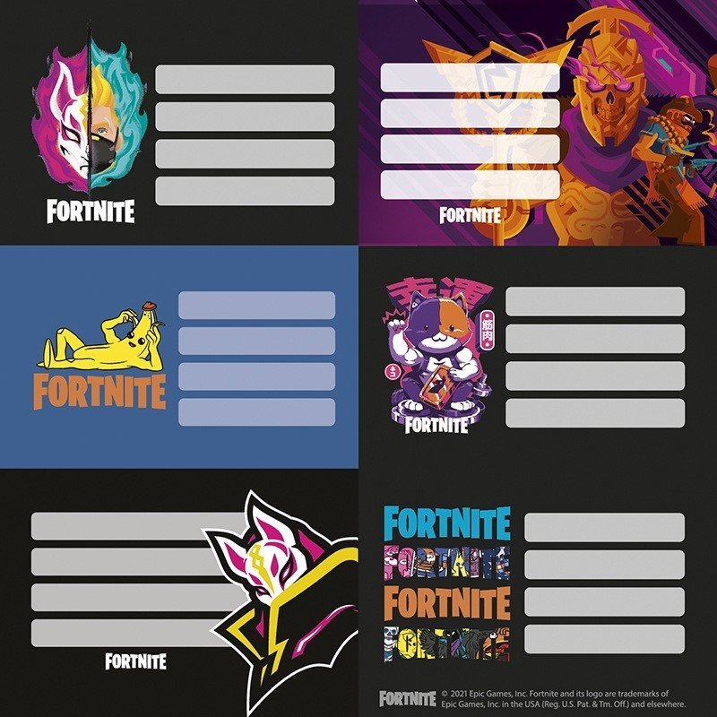 ETIQUETA ESCOLAR MOOVING FORTNITE     1301209