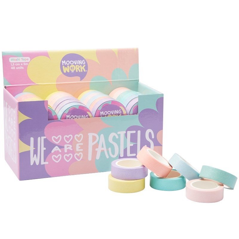 MOOVING AT WORK PASTEL HOLO TAPE 1.5 CM  2102110501
