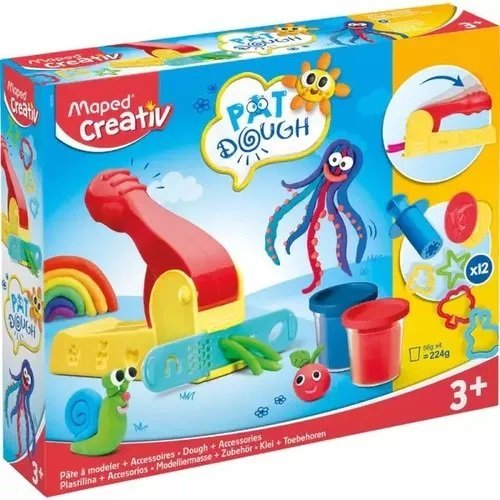 MASA MAPED PAT DOUGH  4 BOTES + 12 ACCESORIOS PRENSA 907215