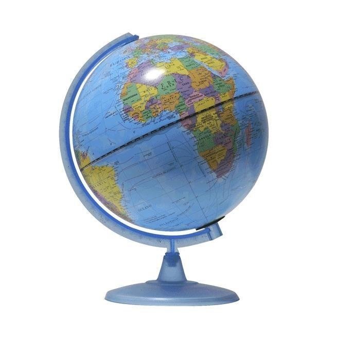 GLOBO TERRAQUEO BASE PLASTICO 20 CM  207W