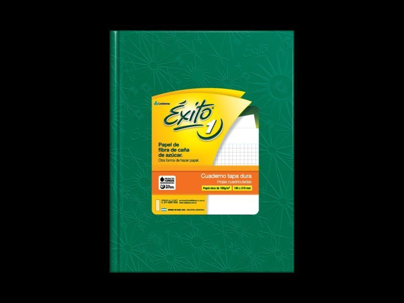 CUADERNO EXITO E1 TAPA DURA 100 HOJAS ARAÑA VERDE CUADRO